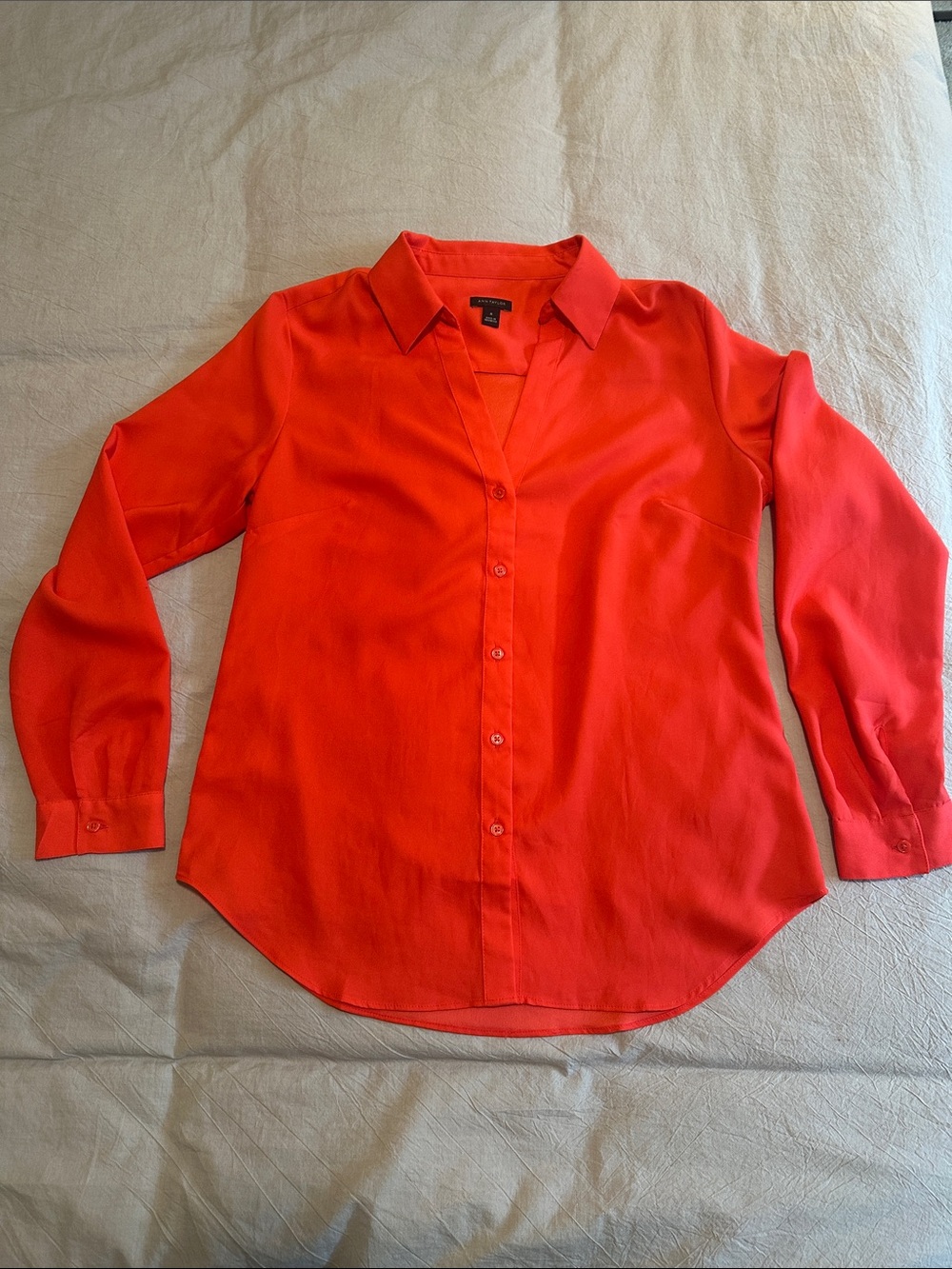 Ann Taylor Bright orange/red Women's Blouse